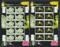 Großbritannien Jersey Kleinbogen Satz 1129-1134 Orchideen Blumen Flora Pflanzen