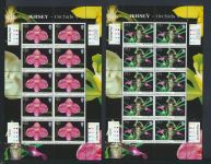 Großbritannien Jersey Kleinbogen Satz 1129-1134 Orchideen Blumen Flora Pflanzen