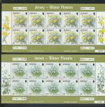 Großbritannien Jersey Kleinbogen Satz 1105-1110 Blumen Planzen Flora Winterblumen