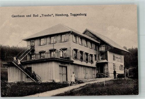 9633 Hemberg Foto AK Gasthaus und Bad Traube