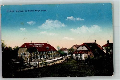 2515 Prêles 1916 Foto AK Hotel Pension Brand