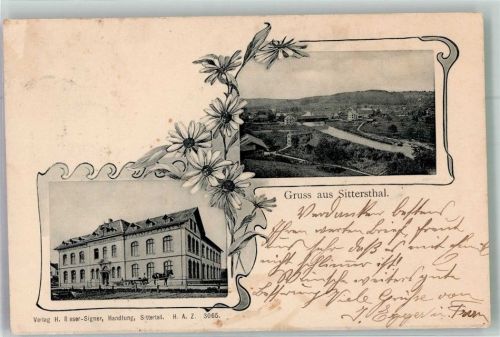 8589 Sitterdorf 1908 Foto AK Gruss aus Sittersthal