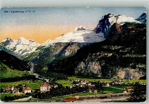 3718 Kandersteg Foto AK Bahnhof