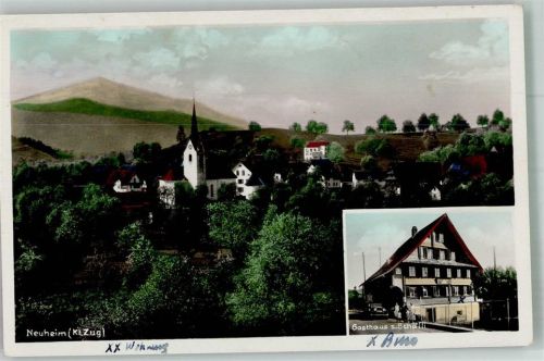 6345 Neuheim Foto AK Gasthaus zum Schäfli