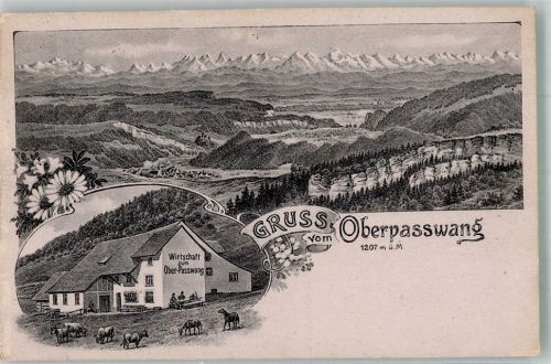 4719 Ramiswil 1911 Foto AK Gasthaus zum Ober-Passwang