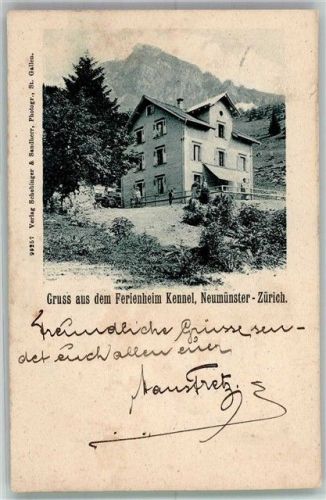 8000 Zürich 1935 Foto AK Pension Ferienheim Kennl Neumünster