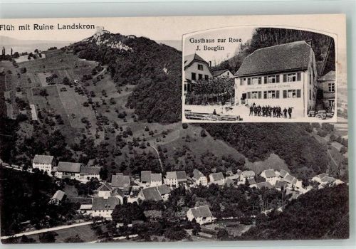 4112 Flüh Gebrauchsspuren Burg Ruine Landskron Gasthaus zur Rose
