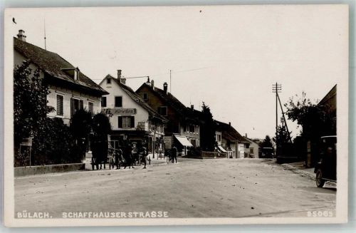 8180 Bülach 1956 Foto AK Auto Schaffhauser Straße Gasthaus Hirschen