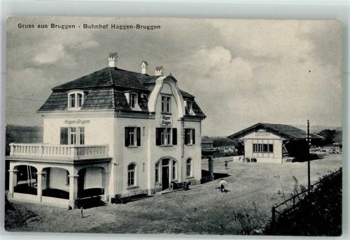 Bruggen Bahnhof Haggen-Bruggen Bahnhof Schweiz Foto AK