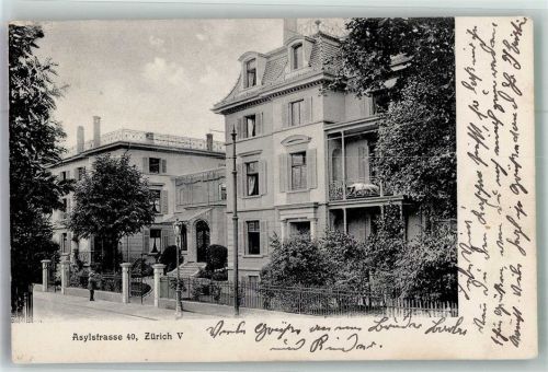 8000 Zürich 1907 Foto AK Asylstrasse 40