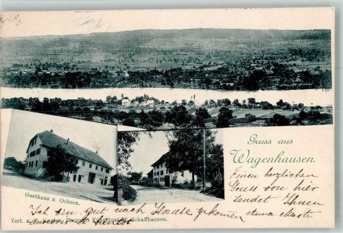 8259 Wagenhausen 1910 Foto AK Gasthaus zum Ochsen
