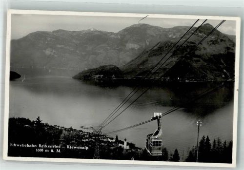 6375 Beckenried 1937 Foto AK Seilbahn Beckenried-Klewenalp