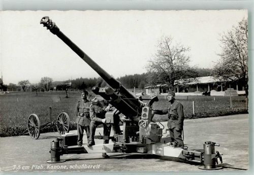 7,5 cm Flugabwehrgeschütz in Position Militär Schweiz