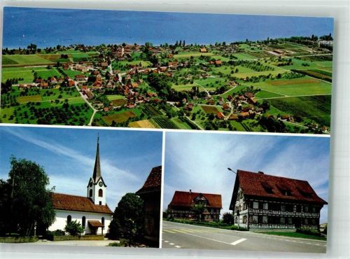 8593 Kesswil Foto AK Kirche Fliegeraufnahme