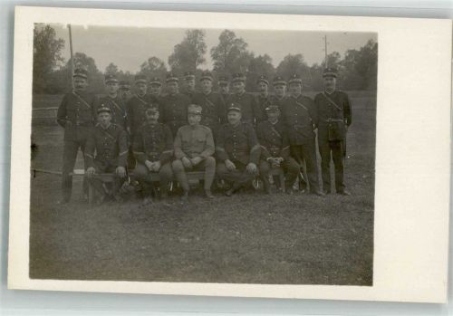 Uniform Gruppenfoto Militär Militär Schweiz Foto AK