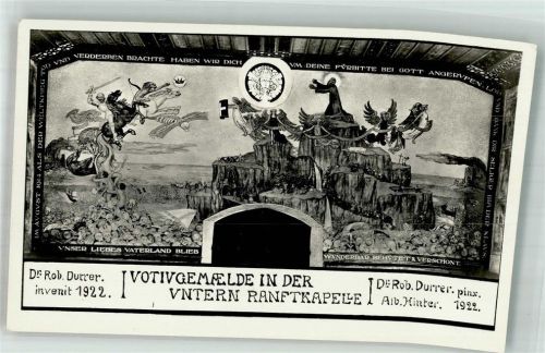 6072 Sachseln Foto AK sign. Dr.Rob. Durrer Votivgemälde Untere Ranftkapelle