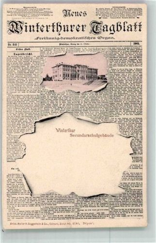 8400 Winterthur Zeitungs AK Zeitung Neues Winterthurers Tagblatt