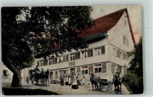 8508 Homburg Oberhörstetten Foto AK Postkutsche Gasthaus zum Grünhof