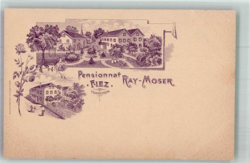 1420 Fiez Lithographie Pensionat Ray.Moser Vorläufer