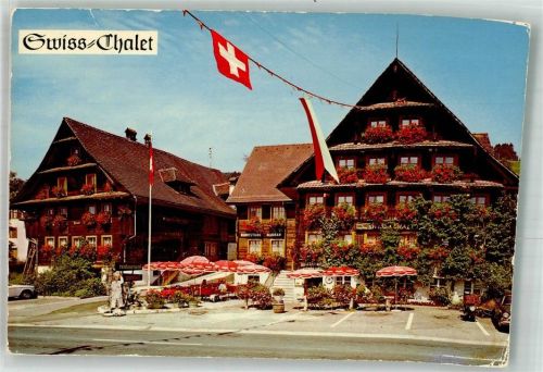6402 Merlischachen 1982 Foto AK Pension Swiss-Chalet