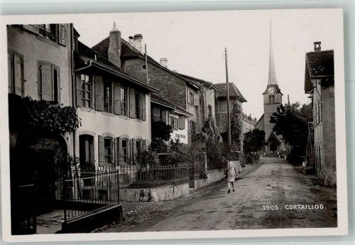 2016 Cortaillod 1932 Foto AK Straße Kirche