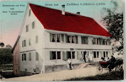 8909 Zwillikon Foto AK Gasthaus zur Post