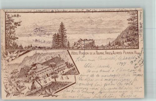 2019 Rochefort La Tourne 1897 Lithographie Hotel Pension de la Tourne Vorläufer