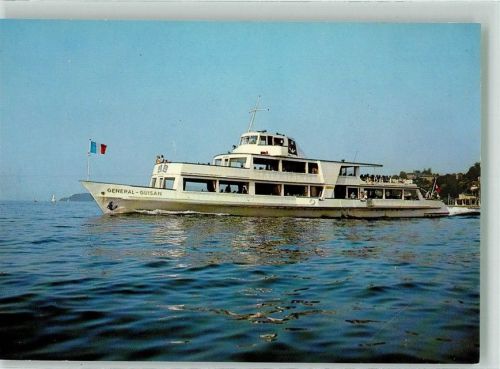 Motorschiff General Guisan auf dem Genfersee Binnenschiff Foto AK