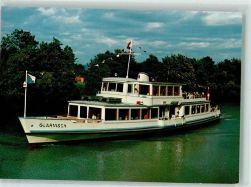 MS Glärnisch auf dem Zürichsee Binnenschiff Foto AK