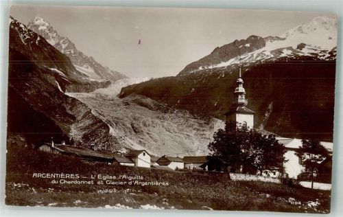Aiguille du Chardonnet 1912 Foto AK Kirche