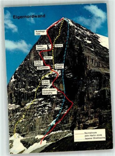 3818 Grindelwald 1976 Foto AK Eigernordwand