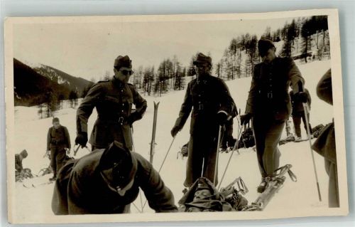 Bergrettung Abtransport von Verwundeten - Übung ? Militär Schweiz Foto AK