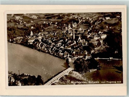 4310 Rheinfelden FOTO KEINE AK Fliegeraufnahme des Ortes mit Rheinbrücke und St. Martin Kirche Original aufmontierte Verlagsmusterkarte