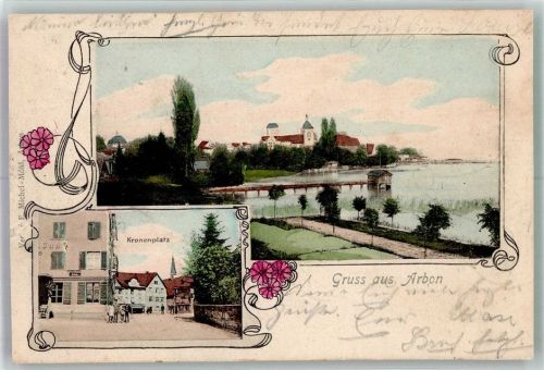 9320 Arbon 1902 Foto AK Kronenplatz Schloss