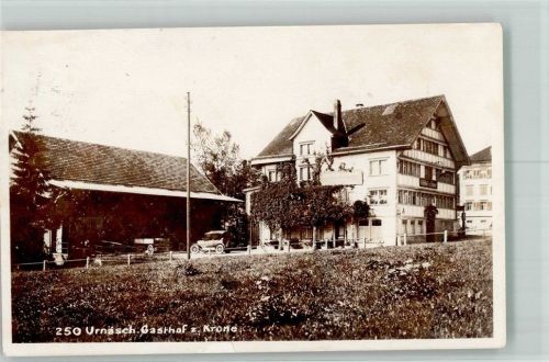 9107 Urnäsch Foto AK Auto Oldtimer Gasthaus zur Krone