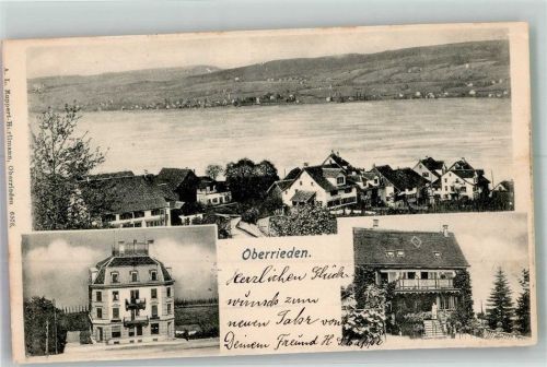 8942 Oberrieden 1903 Foto AK Postamt
