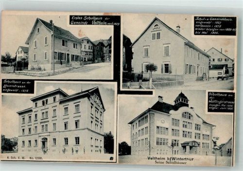 8400 Veltheim Winterthur Foto AK Schulhäuser