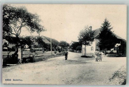 1554 Sédeilles 1917 Foto AK Dorfstrasse