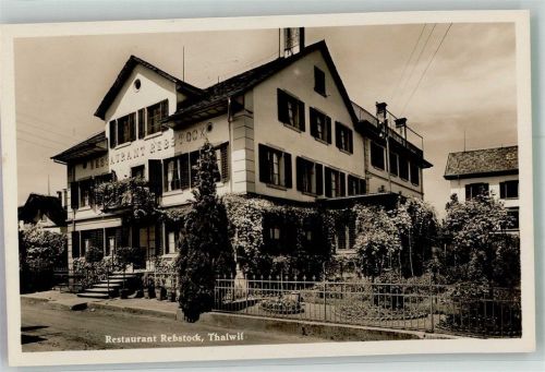 8800 Thalwil 1930 Foto AK Gasthaus Rebstock