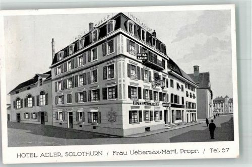 4500 Solothurn Soleure 1933 Gebrauchsspuren Hotel Adler
