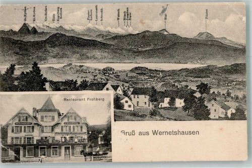 8342 Wernetshausen 1923 Gebrauchsspuren Gasthaus Forhberg