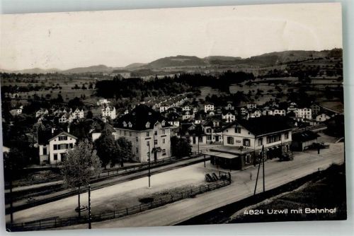 Uzwil Bahnhof Bahnhof Schweiz 1926 Foto AK