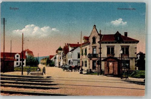 8583 Sulgen Foto AK Kradolferstrasse Gasthaus zur Eisenbahn