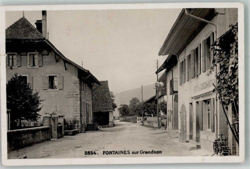 1421 Fontaines-sur-Grandson 1942 Foto AK Feldpost WK II CP. Front.Fus. III/211