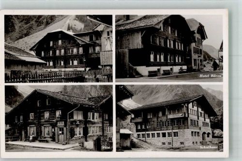 3864 Guttannen Foto AK Postamt Hotel Bären Schulhaus