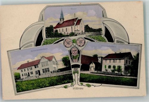 8335 Hittnau Foto AK Kirche Sekundarschule Pimarschule