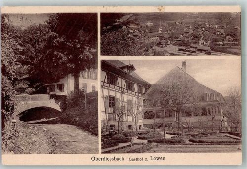 3672 Oberdiessbach 1922 Foto AK Gasthaus zum Löwen
