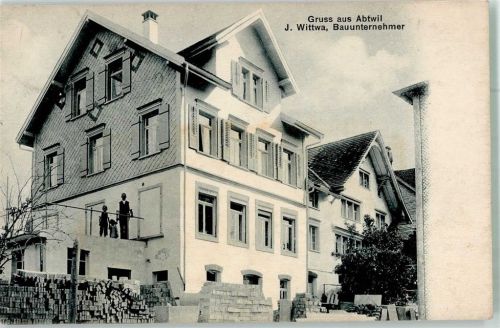 9030 Abtwil SG 1912 Foto AK Bauunternehmen Wittwa