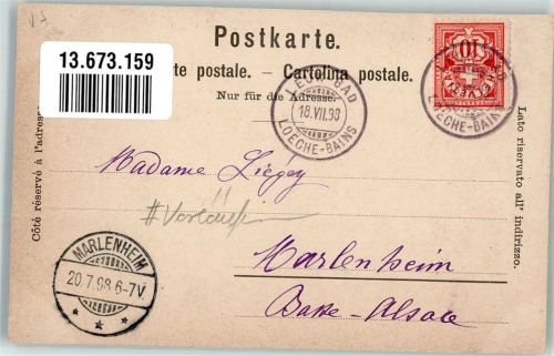 3954 Leukerbad Loèche-les-Bains 1899 Vorläufer Vorläufer