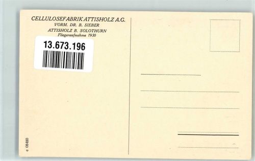 4533 Attisholz Foto AK Cellulose - Fabrik Fliegeraufnahme 1930